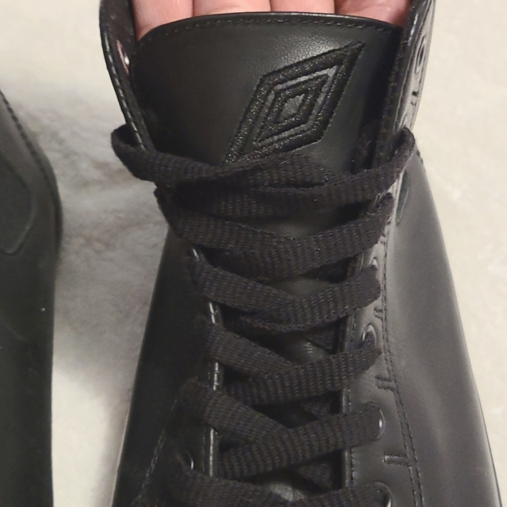 Umbro by Kim Jones - black leather vulcanized sneakers - Picture 4 of 7